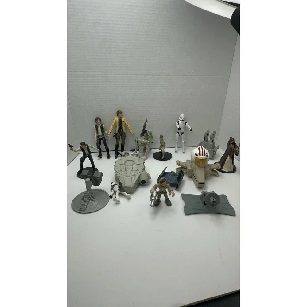 Star Wars Action Figure & Accessory Lot Han Solo Luke Skywalker Stormtrooper Mix